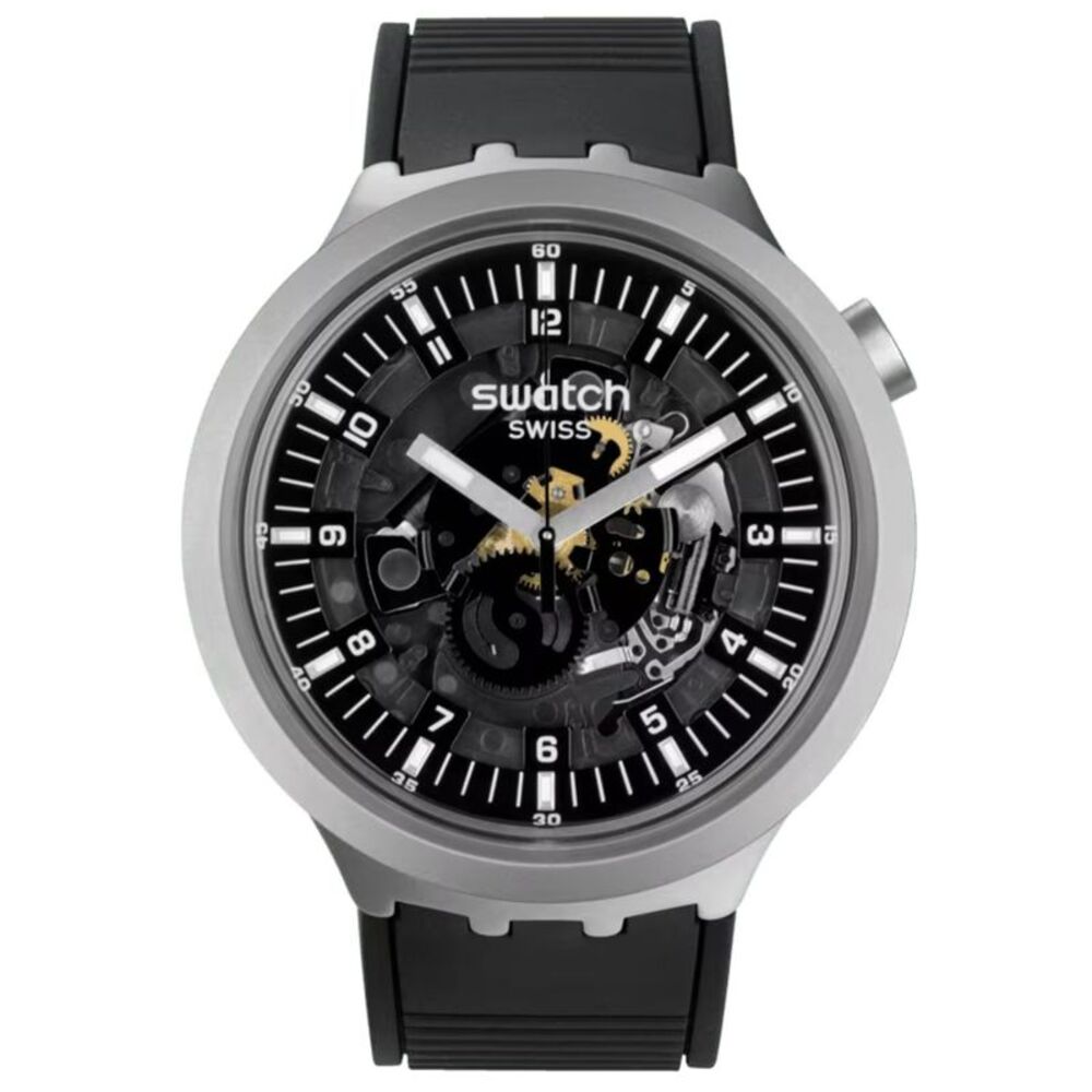 Swatch Men's Big Bold Irony Black Dial Watch - SB07S105